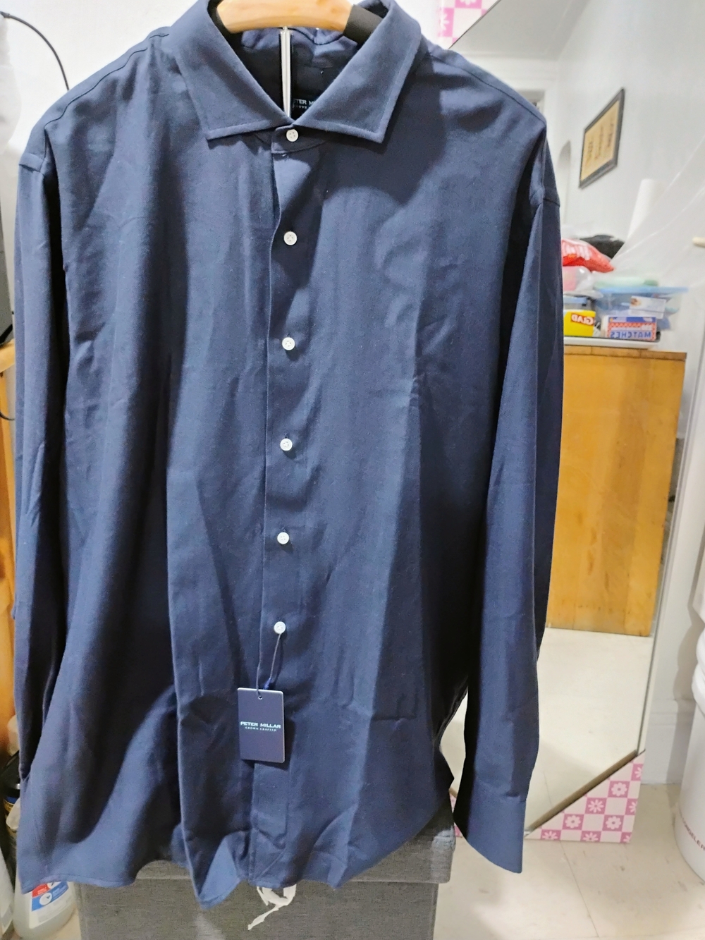 Men's Peter Millar Crown Crafted Amble Solid Sport Shirt Size: XXL NWT